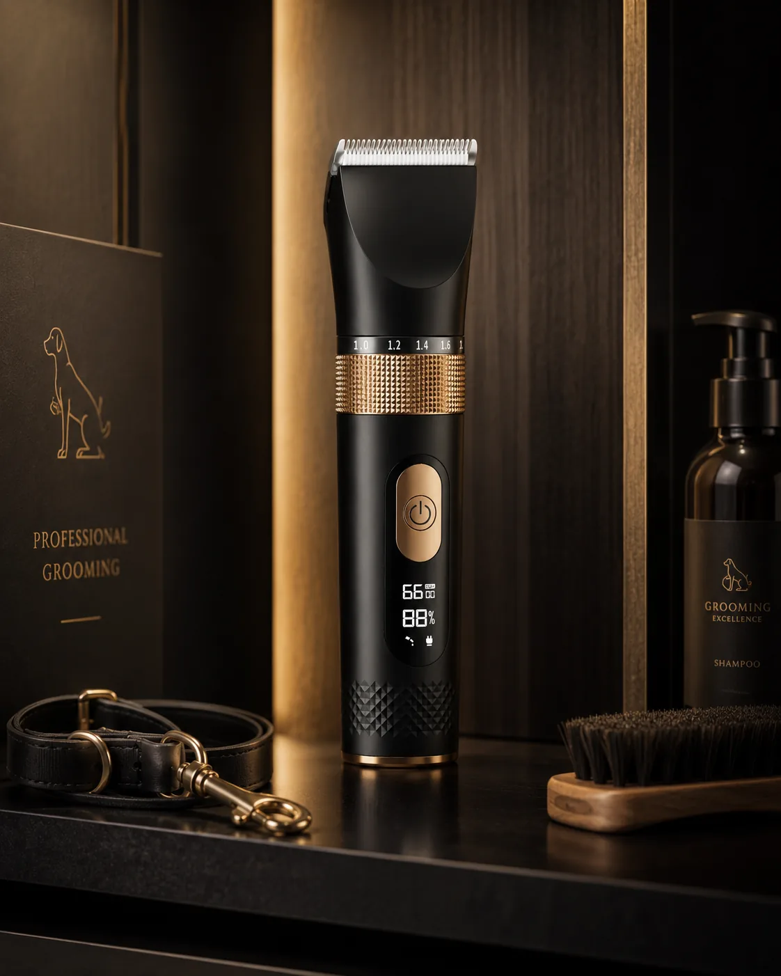 PETIMAO clipper displayed in a warm grooming station