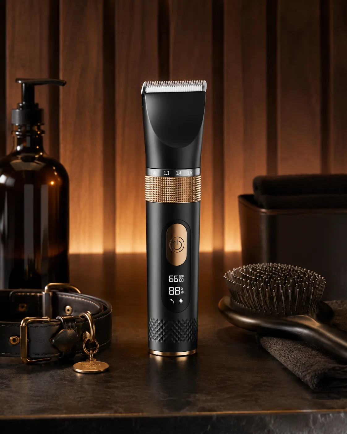 PETIMAO clipper with collar, brush and grooming accessories